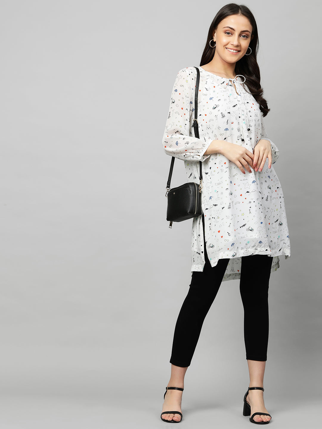 PRINTED BEMBERG / PONTE KURTA SET