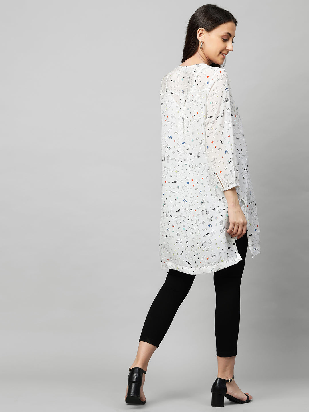 PRINTED BEMBERG / PONTE KURTA SET