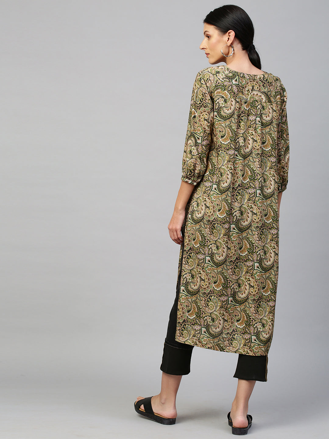 Paisley Printed Rayon Kurta