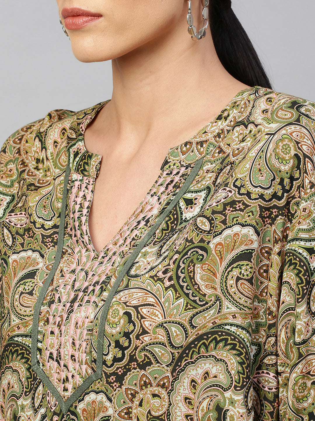 Paisley Printed Rayon Kurta