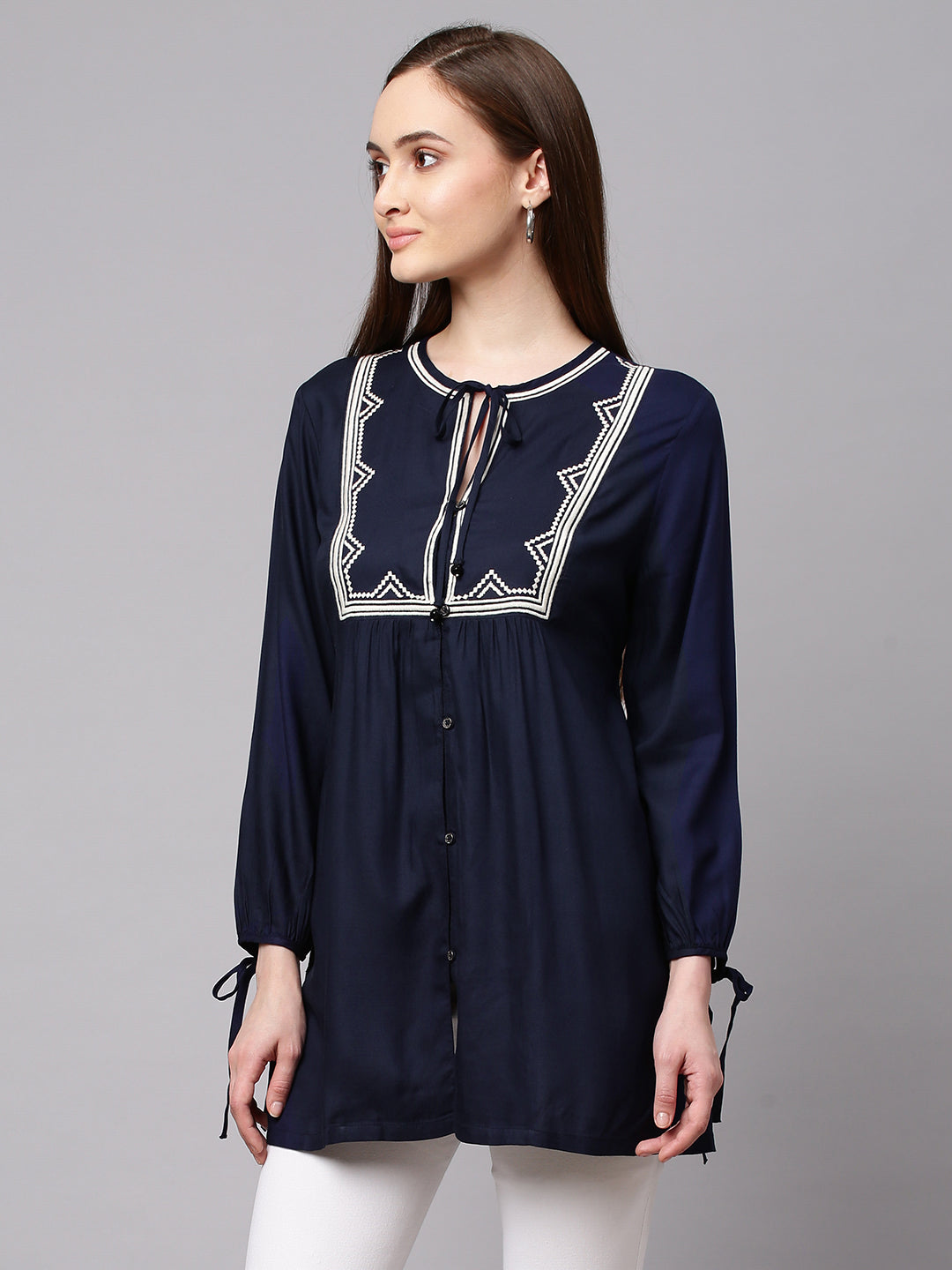 Embroidered Rayon Kurta