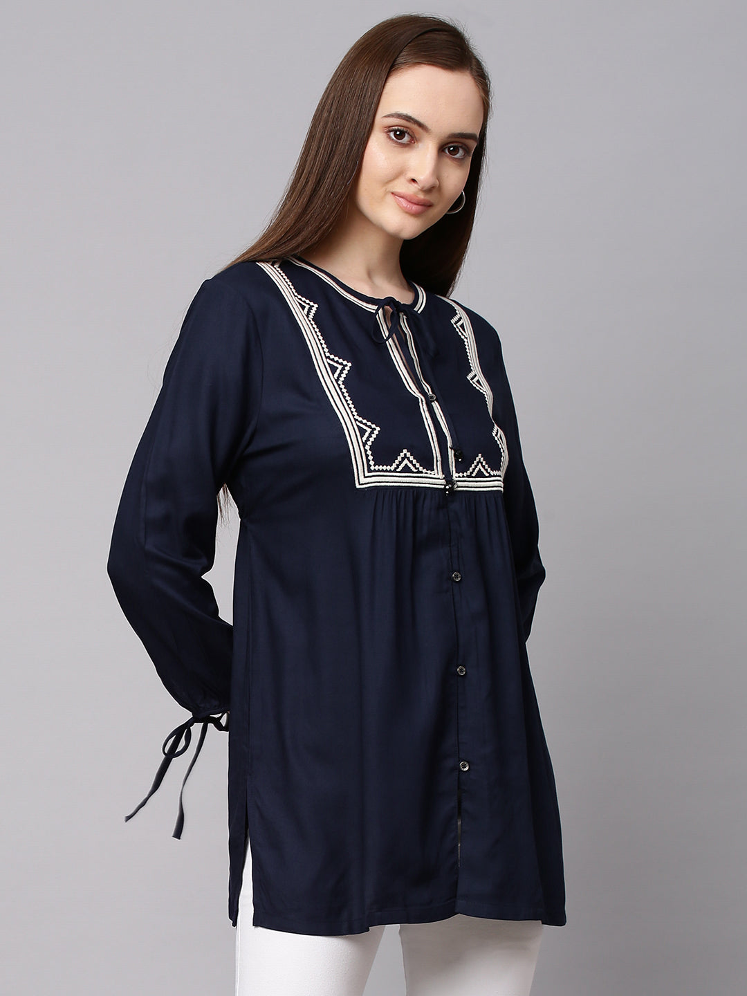 Embroidered Rayon Kurta