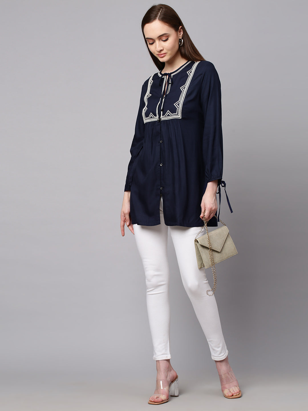 Embroidered Rayon Kurta