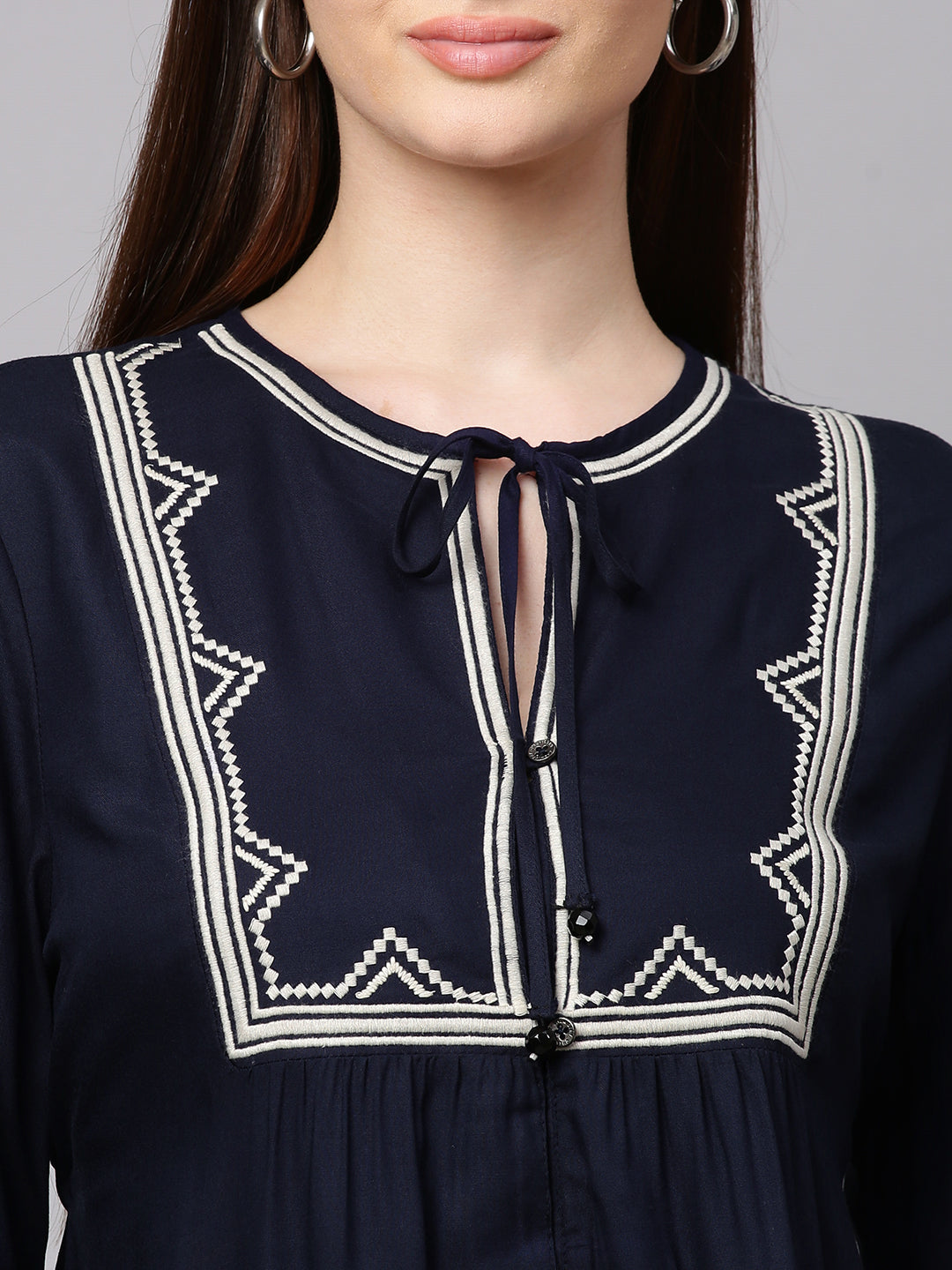 Embroidered Rayon Kurta