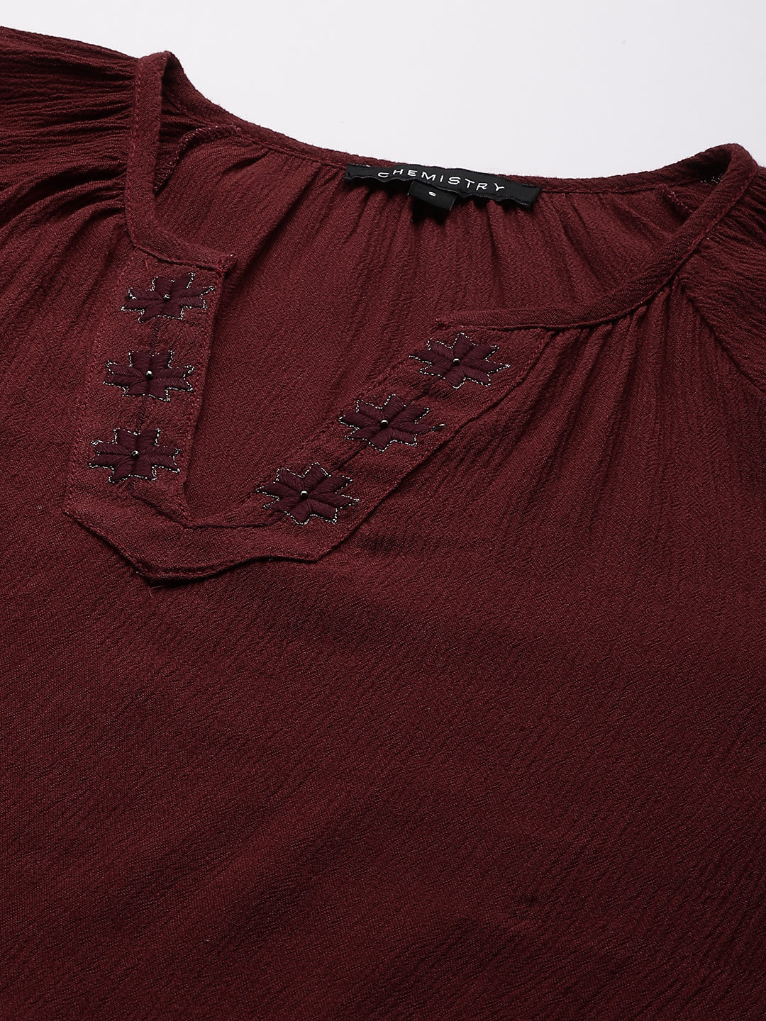 CRINKLE RAYON EMBROIDERED KURTA