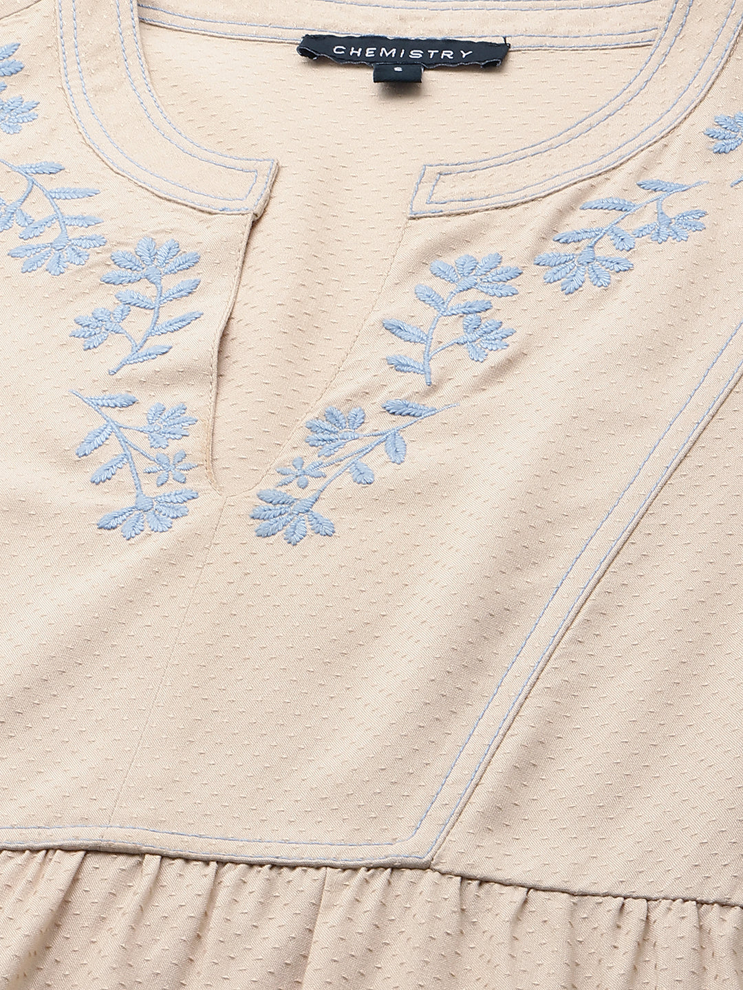 Embroidered Textured Dobby Kurta