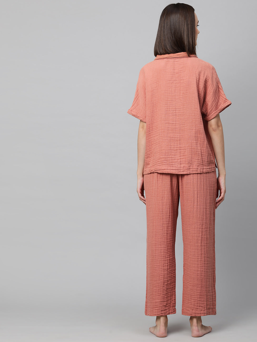 Double Fabric Crinkle Lounge Set