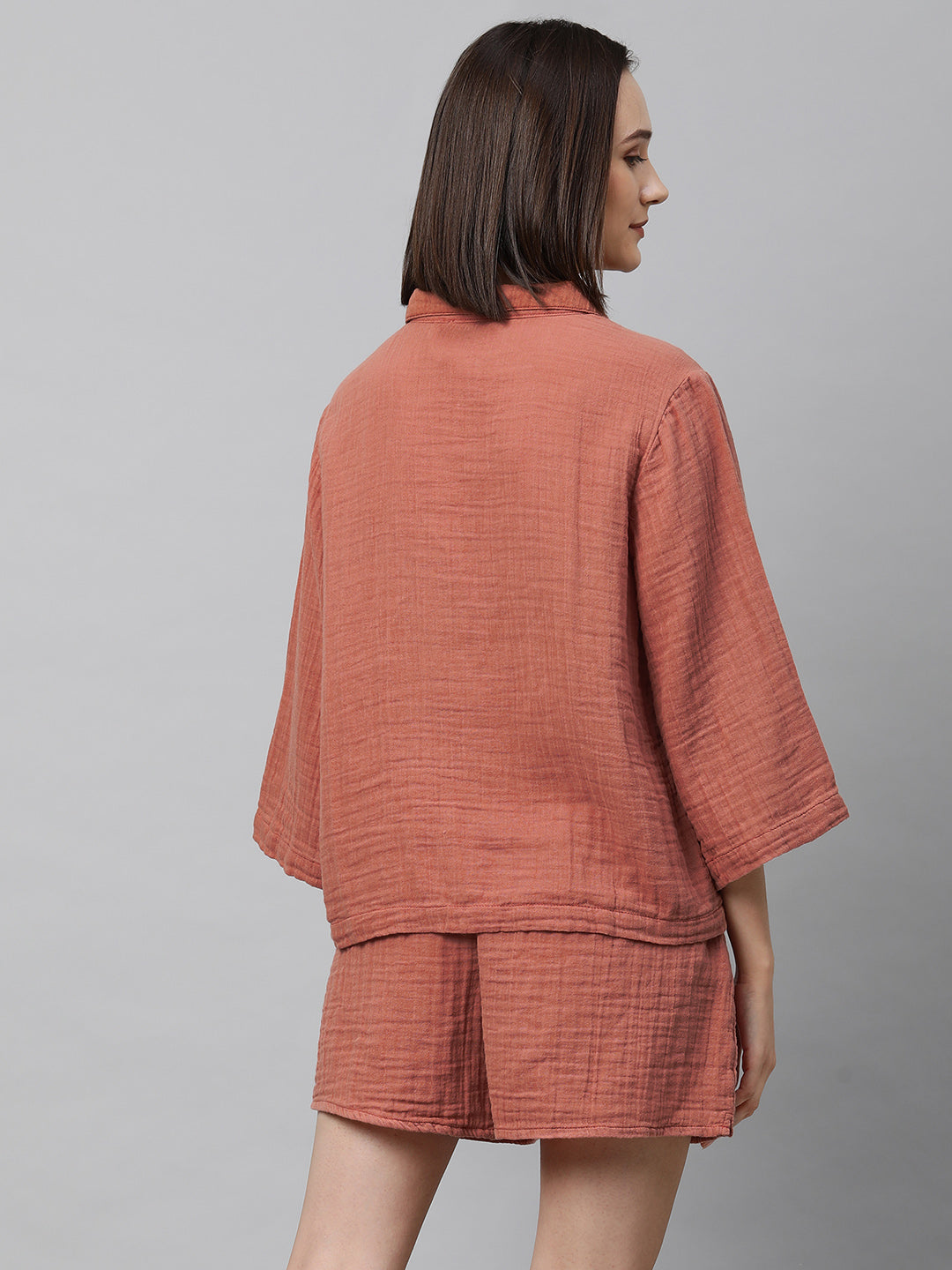 Double Fabric Crinkle Lounge Set