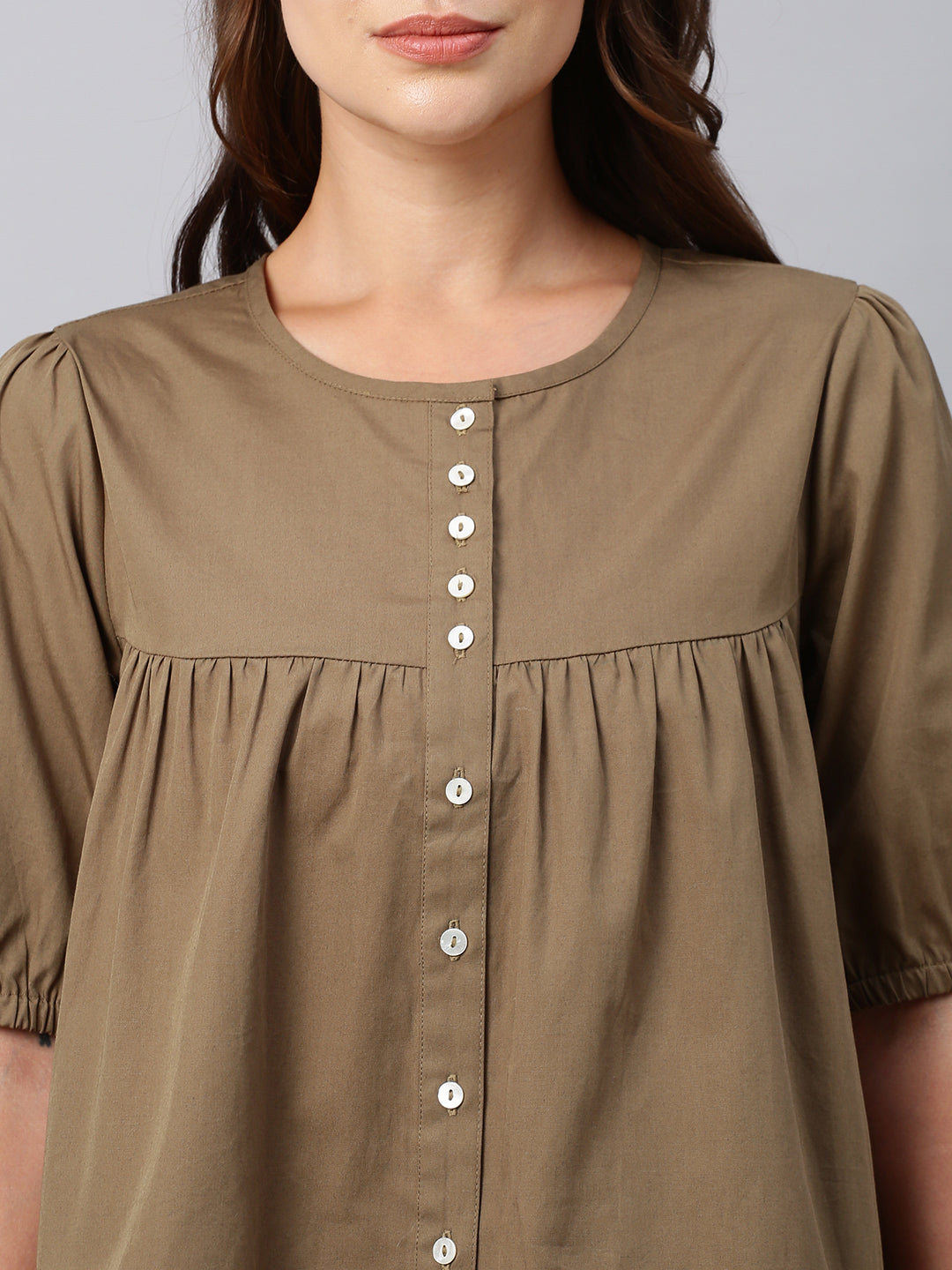 Crisp Poplin Co-Ord Set  With An Embroidered Swing Basque Top And Cropped Pj's