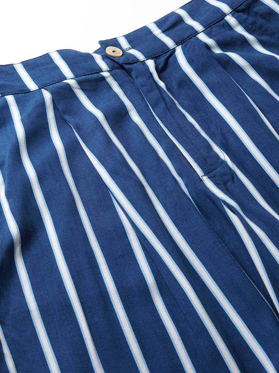 Rayon Printed Striped Fluid Shirt
