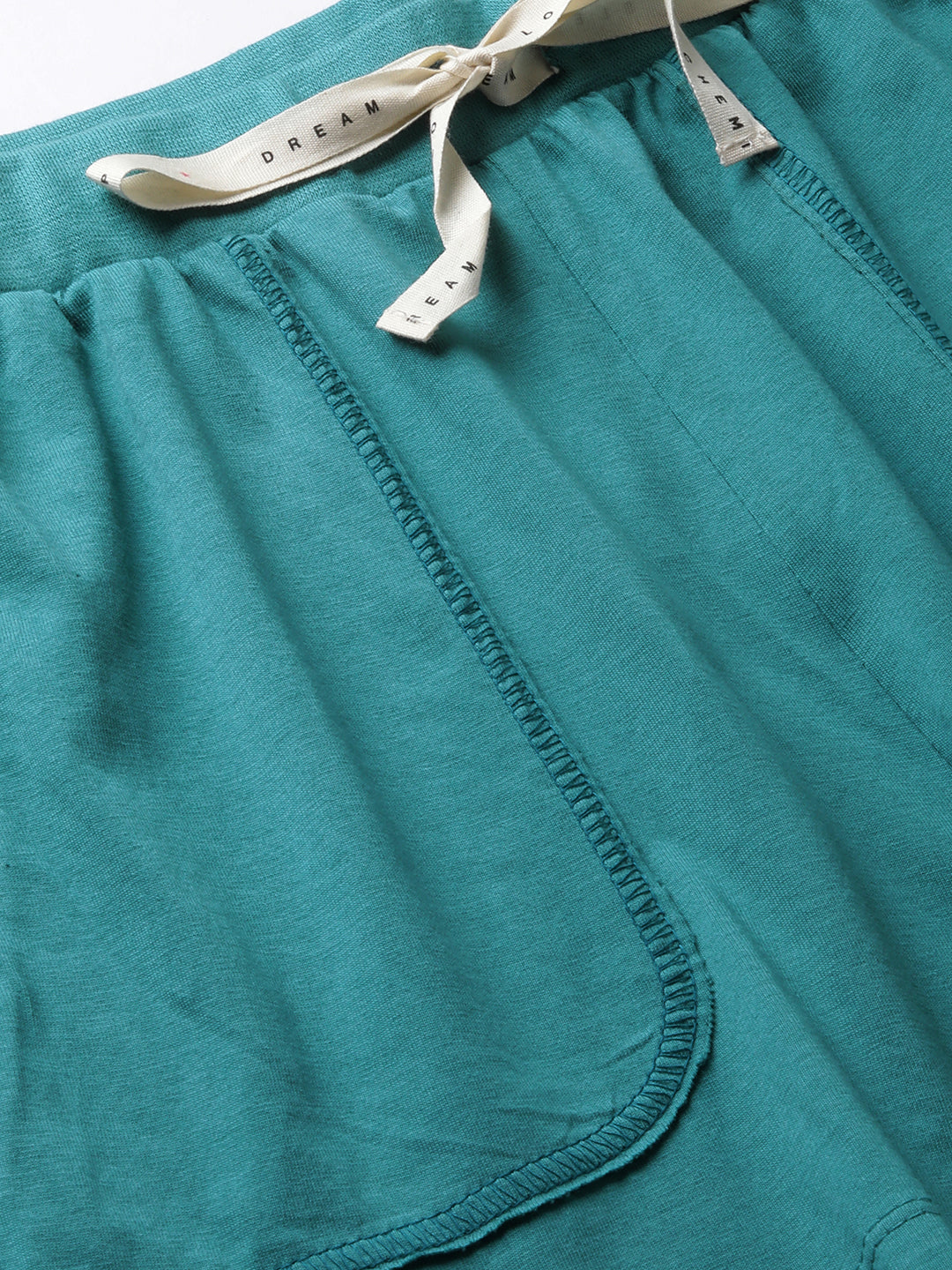 Colour Blocked Cotton Jersey Henley Tee W/ Shorts Set