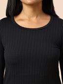 TEXTURED KNIT A-LINE DRESS