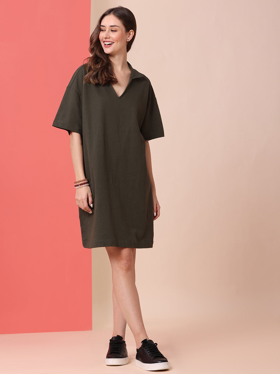 FRENCH TERRY OVERSIZED TEE DRESS