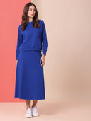 COTTON LYCRA RAGLAN TEE W/ FIT & FLARED SKIRT CO-ORD SET