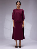 PATCHED RAGLAN TOP WITH SKIRT CO-ORD SET