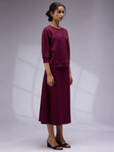 PATCHED RAGLAN TOP WITH SKIRT CO-ORD SET