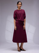 PATCHED RAGLAN TOP WITH SKIRT CO-ORD SET