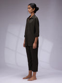 OLIVE FULL SLEEVE KNIT CO-ORD SET