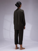 OLIVE FULL SLEEVE KNIT CO-ORD SET