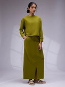 COTTON LYCRA RAGLAN TEE WITH FLARED SKIRT CO-ORD SET