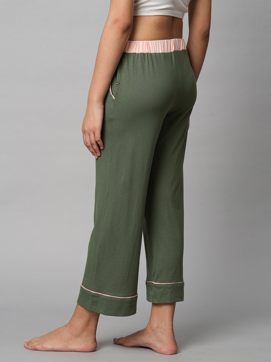 Solid Cotton Jersey Cropped Lounge Pj's