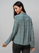 Viscose Crepe 1/2 Placket Pop Over Shirt