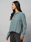 Viscose Crepe 1/2 Placket Pop Over Shirt