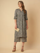 PRINTED MODAL LONGLINE TUNIC & WIDE LEG CO-ORD SET