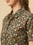 FLORAL PRINTED COTTON SHIRT