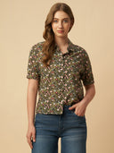 FLORAL PRINTED COTTON SHIRT
