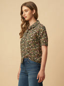 FLORAL PRINTED COTTON SHIRT