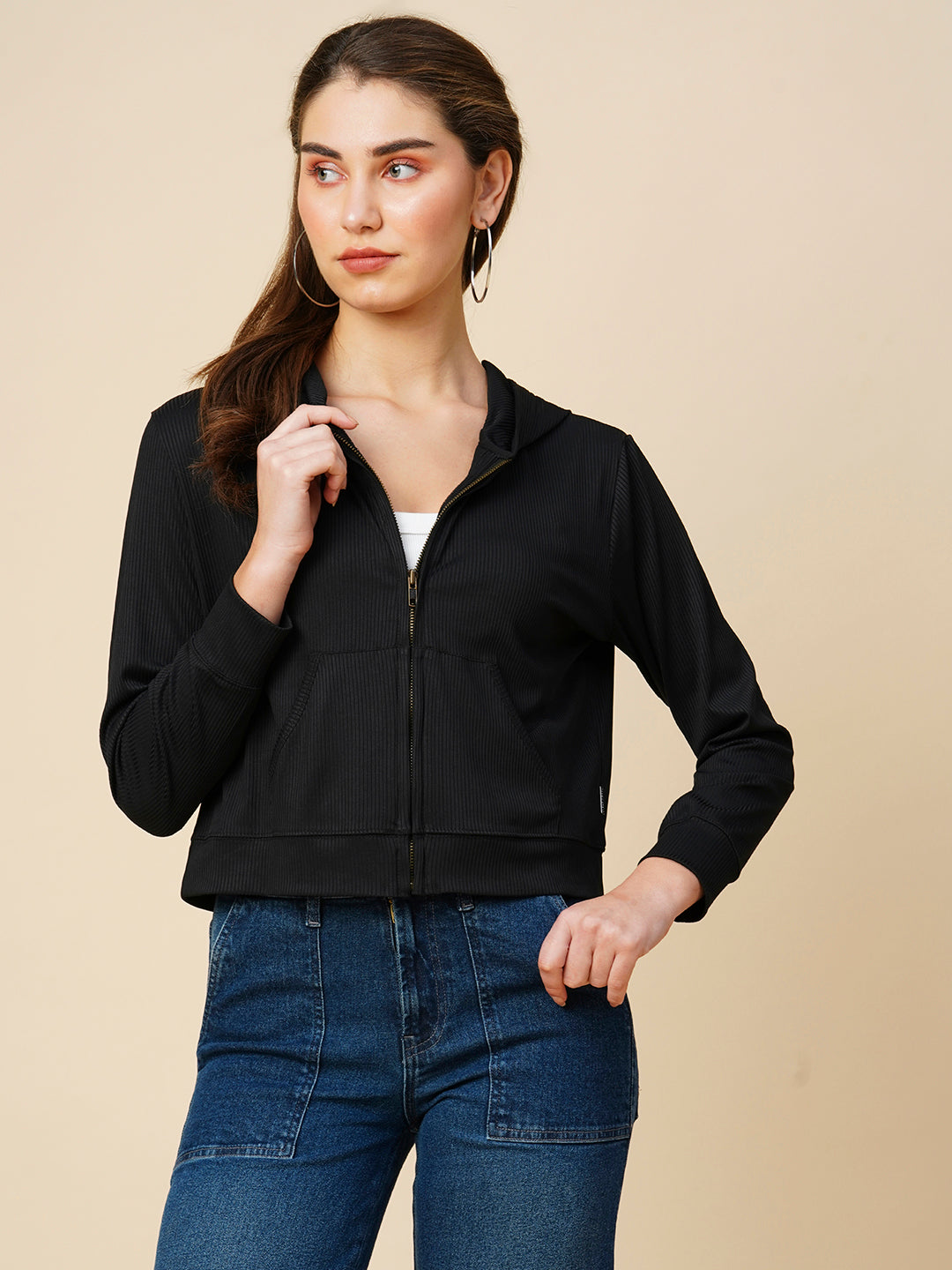 Lightweight Crop Top Pullover Hoodie for Women – Global Blank