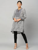 Crinkle Rayon Mix 'N' Match Quilted Yoke Kurta