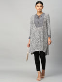 Crinkle Rayon Mix 'N' Match Quilted Yoke Kurta