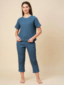 Waffle Knit Raglan Tee & Pj Set