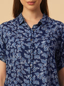 FLORAL PRINTED VISCOSE SHIRT