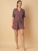 POLKA DOT CRINKLE VISCOSE NIGHTSUIT