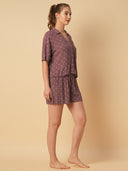 POLKA DOT CRINKLE VISCOSE NIGHTSUIT