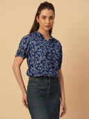 FLORAL PRINTED VISCOSE SHIRT