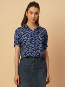 FLORAL PRINTED VISCOSE SHIRT