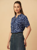FLORAL PRINTED VISCOSE SHIRT