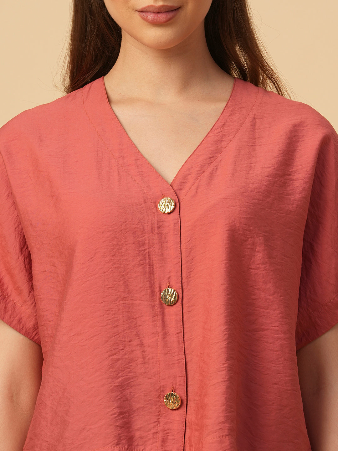 CRUSHED DOLEMAN SLEEVE TOP