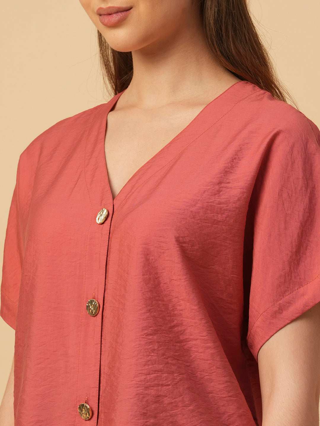 CRUSHED DOLEMAN SLEEVE TOP