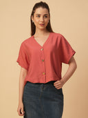 CRUSHED DOLEMAN SLEEVE TOP