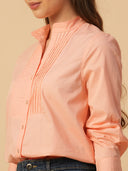 POPLIN PLEATED YOKE SHIRT