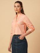 POPLIN PLEATED YOKE SHIRT