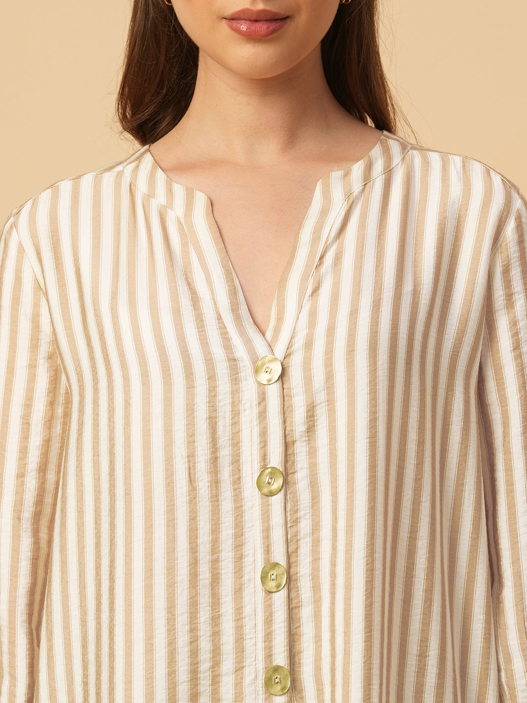 STRIPED LONGLINE SHIRT & TROUSERS CO-ORD SET