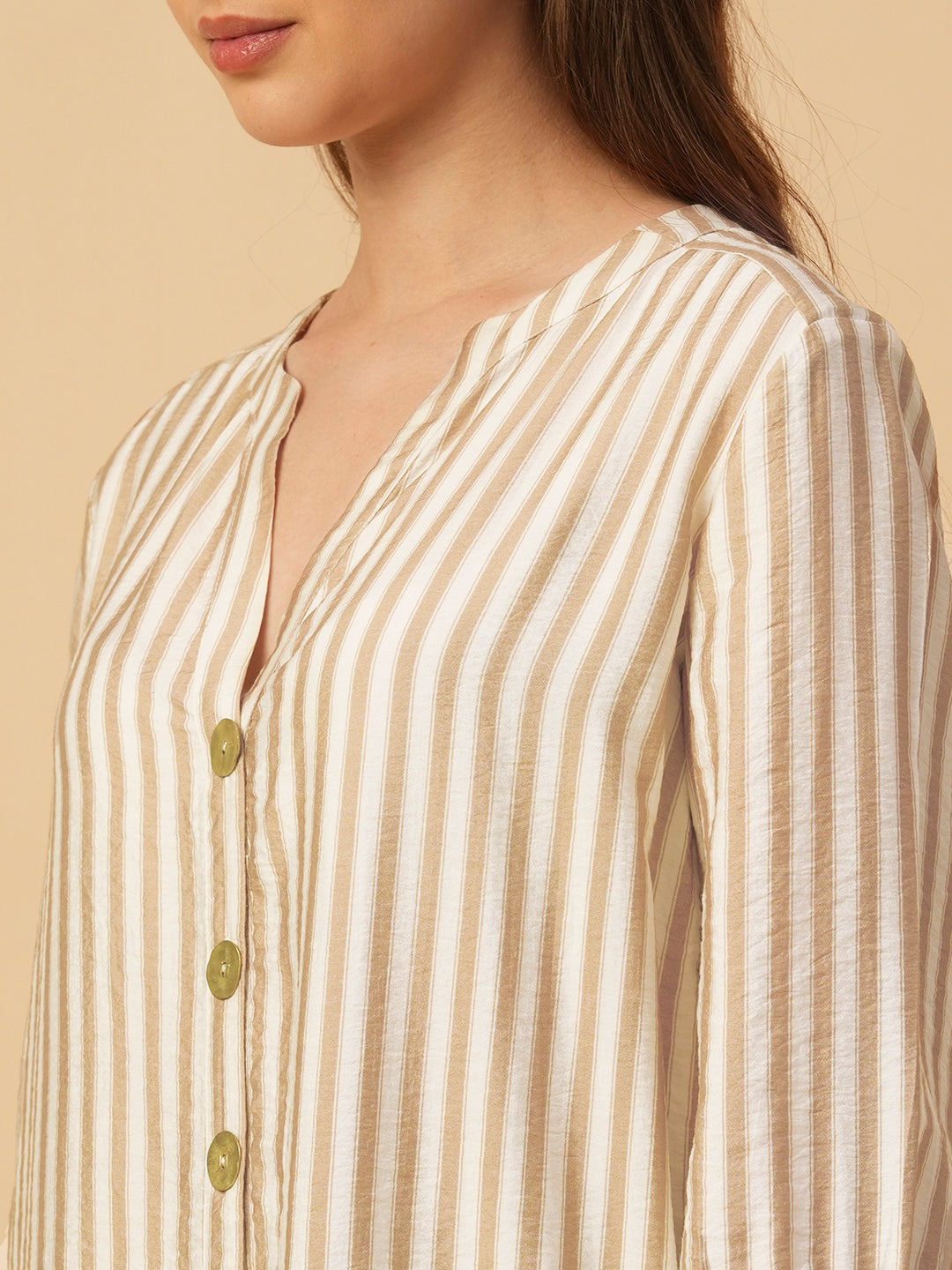 STRIPED LONGLINE SHIRT & TROUSERS CO-ORD SET