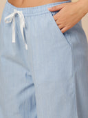 LACE INSERT WIDE LEG CROPPED PJ'S