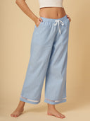 LACE INSERT WIDE LEG CROPPED PJ'S